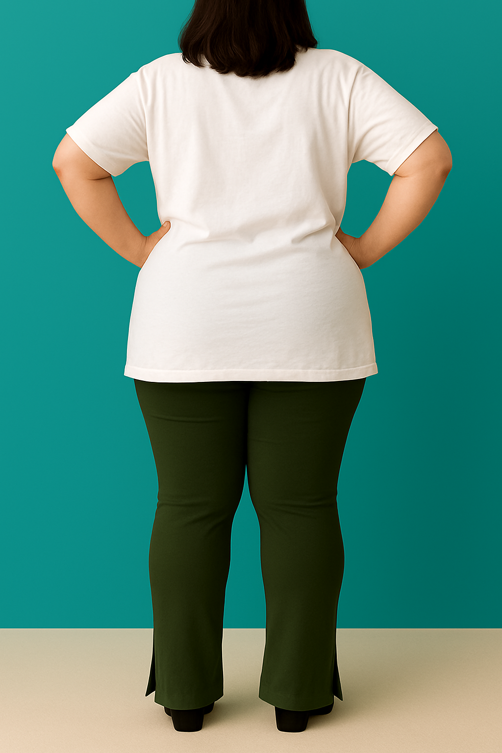 Maternity Comfort Pants – olive green side cut (for pregnancy, postpartum and plus size)