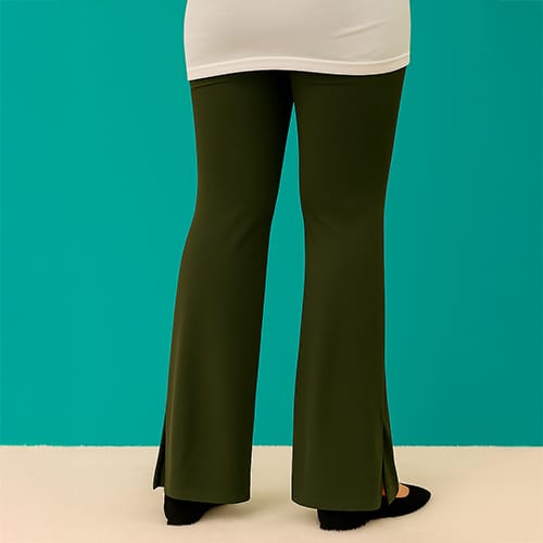 Maternity Comfort Pants – olive green side cut (for pregnancy, postpartum and plus size)